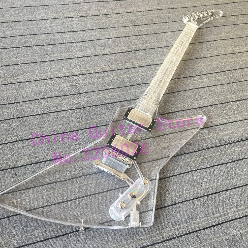 

Custom exp guitar;Arylic body;wilkinson tuners and tuner;Korean branded circuit(custom logo can be modificated or removed))