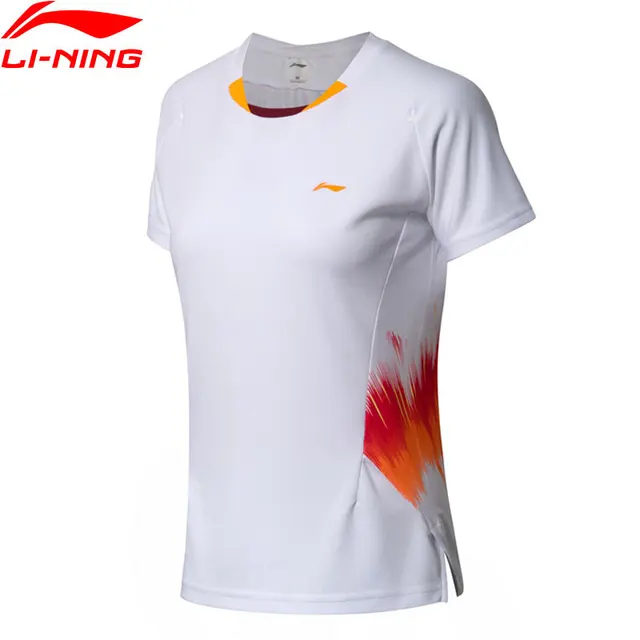 US $27.99 Li-Ning Women's Badminton Competition T-Shirts AT DRY National Team Sponsor Fans Version LiNing Spo