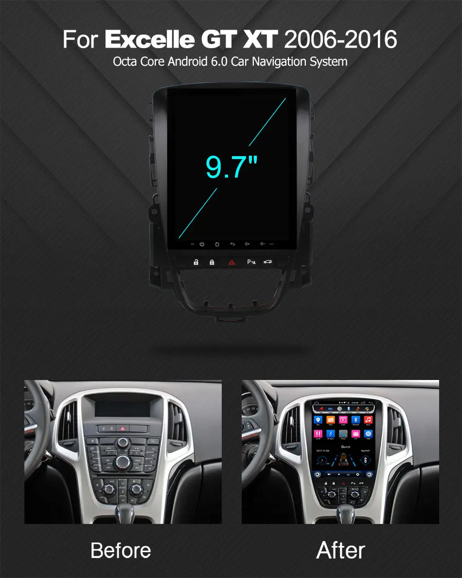 Best C600 Vertical 9.7" Android 6.0 Car DVD Player For Buick Excelle GT XT 2010-2014 Radio Stereo GPS Navigation DAB+ 4G LTE SIM WiFi 4