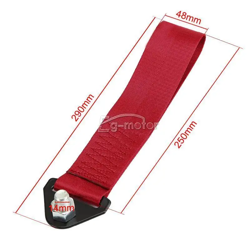 Красный высокая прочность Гонки Буксировочный ремень веревка для буксировки вес до 10000 кг распродажа