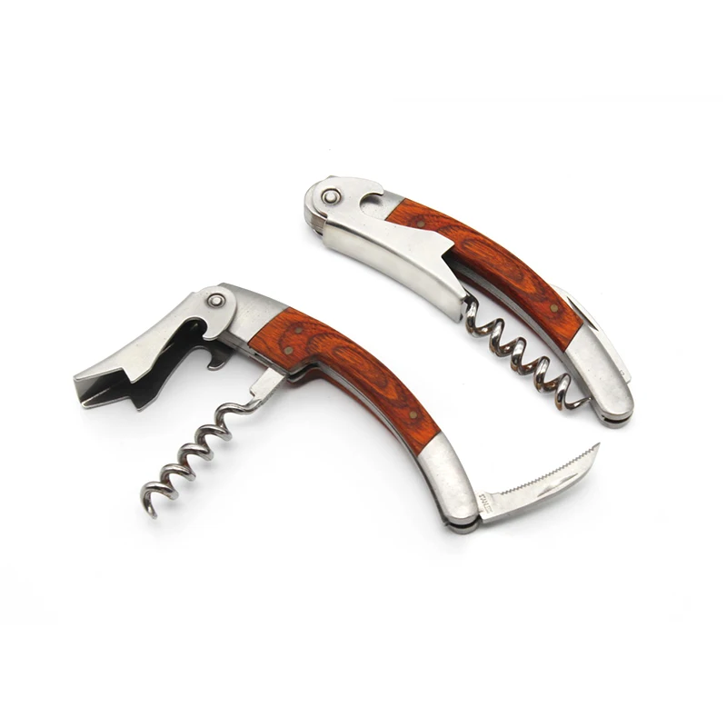 Wood Handle Professional Wine Opener Multifunction Portable Screw