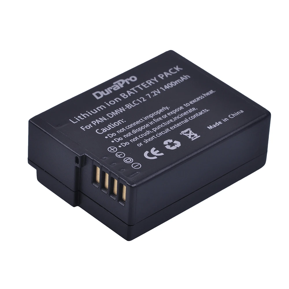 Аккумулятор DuraPro для Panasonic DMC GH2 G5 G6 FZ1000 FZ200 1400 мА · ч BLC12E BLC12 BP DC12 DC12U с аккумулятором