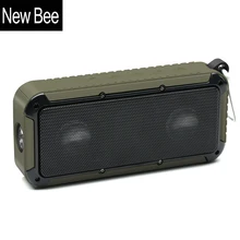 New Bee Outdoor Portable Waterproof Wireless Bluetooth Speaker Bike Soundbar with Microphone NFC Bicycle Mount LED Flashlight