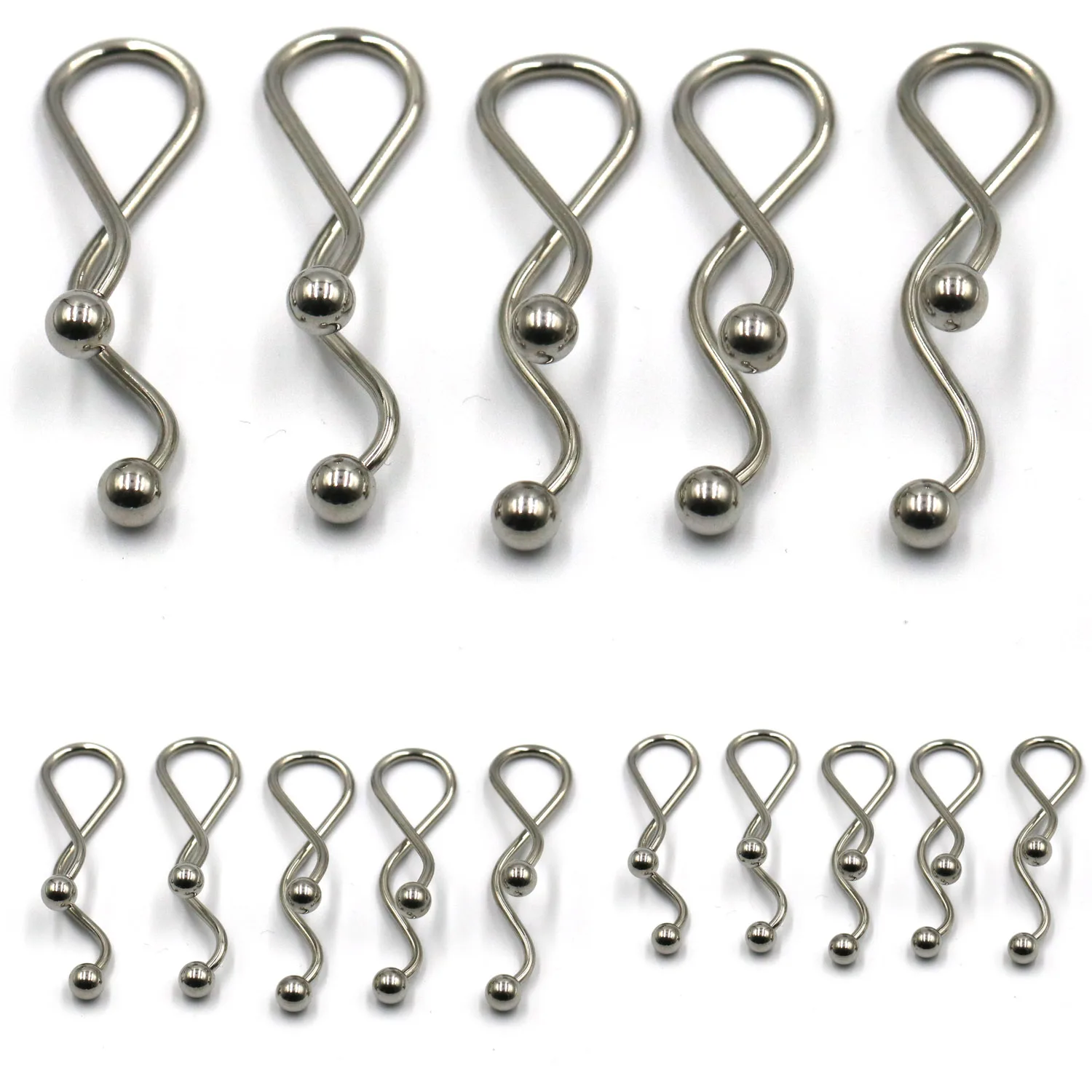 

1PC Twist Spiral Ear Industrial Spiral Navel Belly Button Ring Piercing Barbells Nombril Ombligo Earring Piercing Jewelry