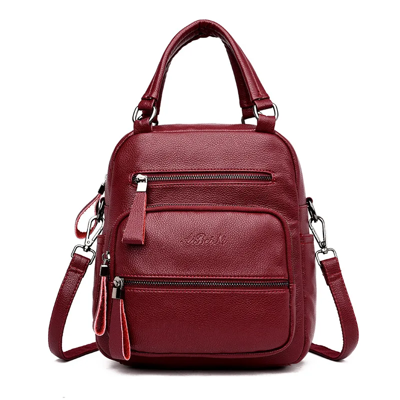 

Multifunction Women Backpacks High Quality Leather Backpack Schoolbags for Teenagers Girls Female School Shoulder Bags Mochila