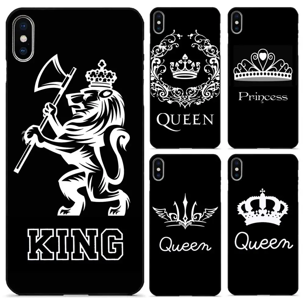 Роскошный силиконовый чехол для iphone 7plus 8 plus 7 6s 6 x xr xs max 11 pro милые king queen мягкий
