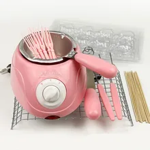 TG3 220 w Durável Inoxidável Caldeirão de Chocolate Elétrica Fondue Máquina Melter Set DIY Ferramenta de Chocolate