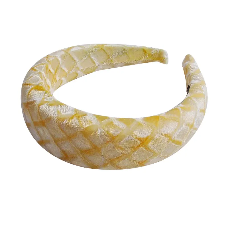 

Fioday New Thick Fleece Head bands for Womens Yellow Velvet Solid Headwear for Girls Bezel Hoops for Female Drop Shipping