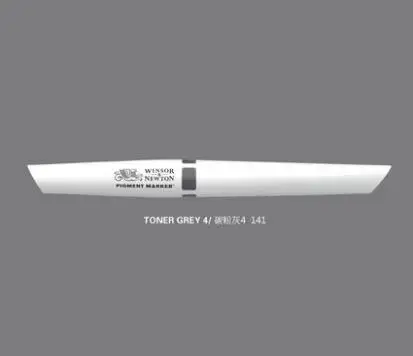 Winsor& Newton WN Graphic Artist Art пигментный маркер, ручки с двойным наконечником, профессиональные черные и серые цвета, полный 107 цветов - Цвет: Toner Grey 4