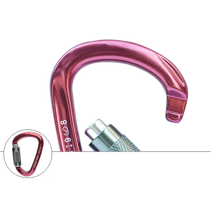 المحمولة تسلق سلاسل المفاتيح المغنيسيوم سبائك الألومنيوم Carabiners دائم تسلق الاكسسوارات مقاطع ضوء رابيلينج أدوات