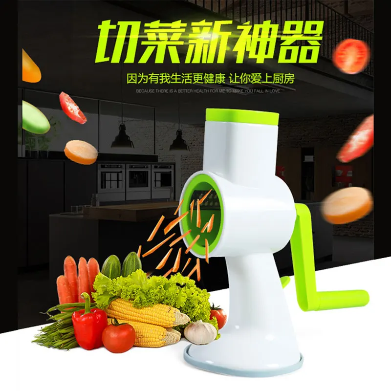 

1pcs Manual Vegetable Cutter Slicer Kitchen Accessories Multifunctional Round Mandoline Slicer Potato Cheese Kitchen Gadgets