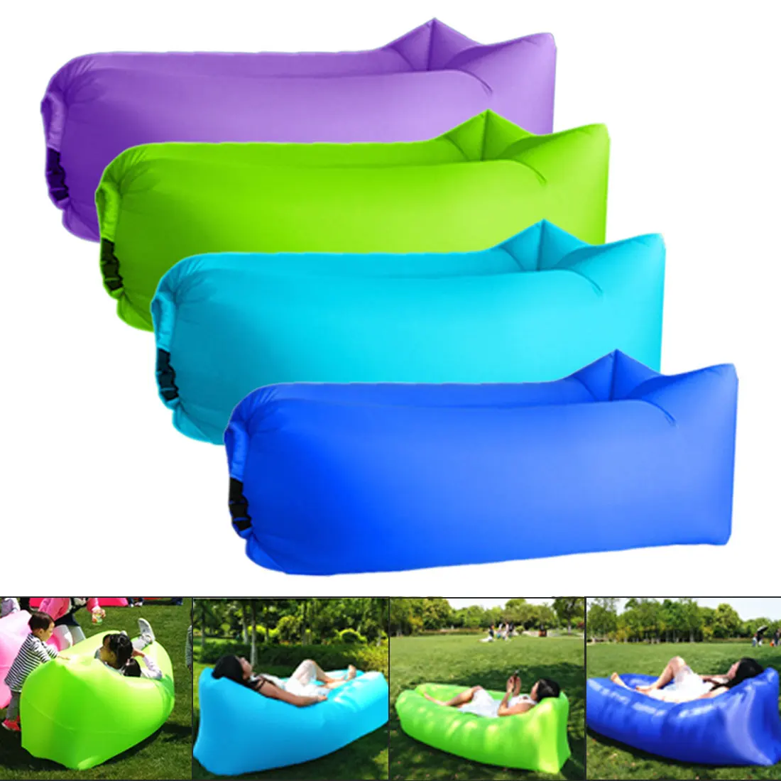 

Pro Picnic Mat Beach Mat Inflatable Sofa Lazy bag air sofa bed moistureproof pad air lounger chair Outdoor Camping Mat