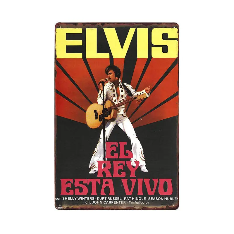 Металлический винтажный постер Elvis Presley оловянные дощечки для украшения стен