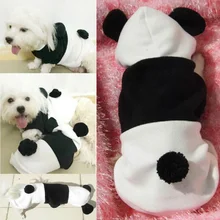 2016 New Soft Material Panda Modeling Hoodie Costume Dog Clothes Pet Coat Puppy Cat Costumes Warm Winter