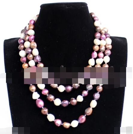 

06769 Colorful Sea Shell Pearl Beads Necklace Sweater