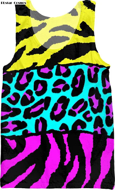 

PLstar Cosmos Cartoon Cross Fish Kitty /Dunkaroos Wyld animal Lisa Frank Man Women Top 3D Print Vest