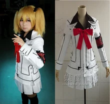 Anime Vampire Knight Noche Clase Chica Cosplay Kurosu mujeres Yuuki Uniforme Traje Completo Set Coat + Shirt + Tie + falda + Brazalete