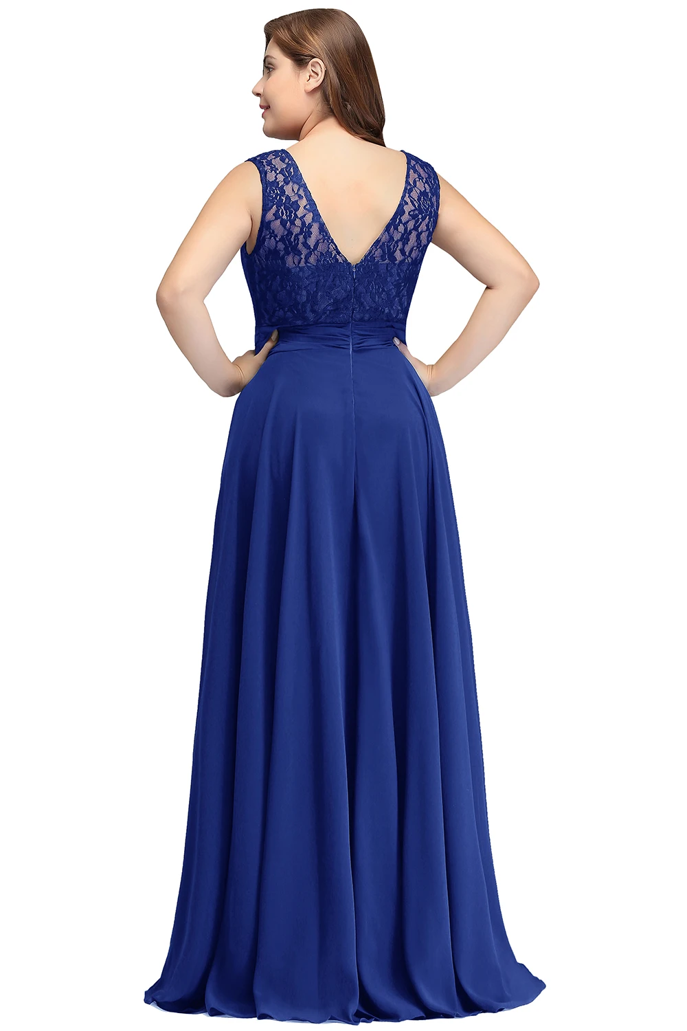 2 styles Royal Blue Mother Of The Bride Dresses Plus size A-line Chiffon Lace Long Elegant Groom Mother Dresses Wedding mother bride dresses