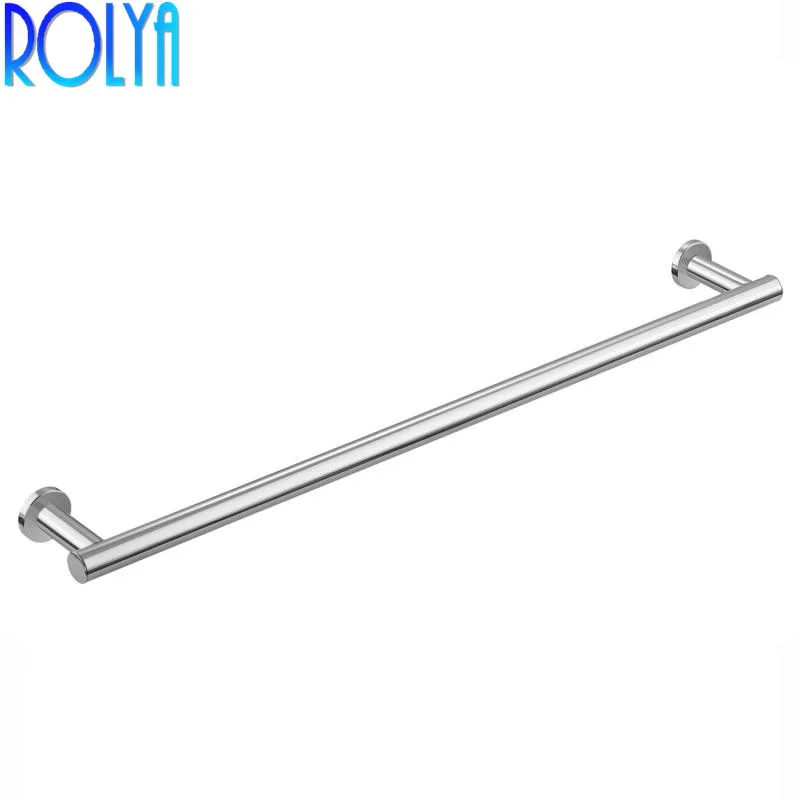 

ROLYA SUS Stainless Steel 60cm Length Single Towel Bar Brushed Nickel