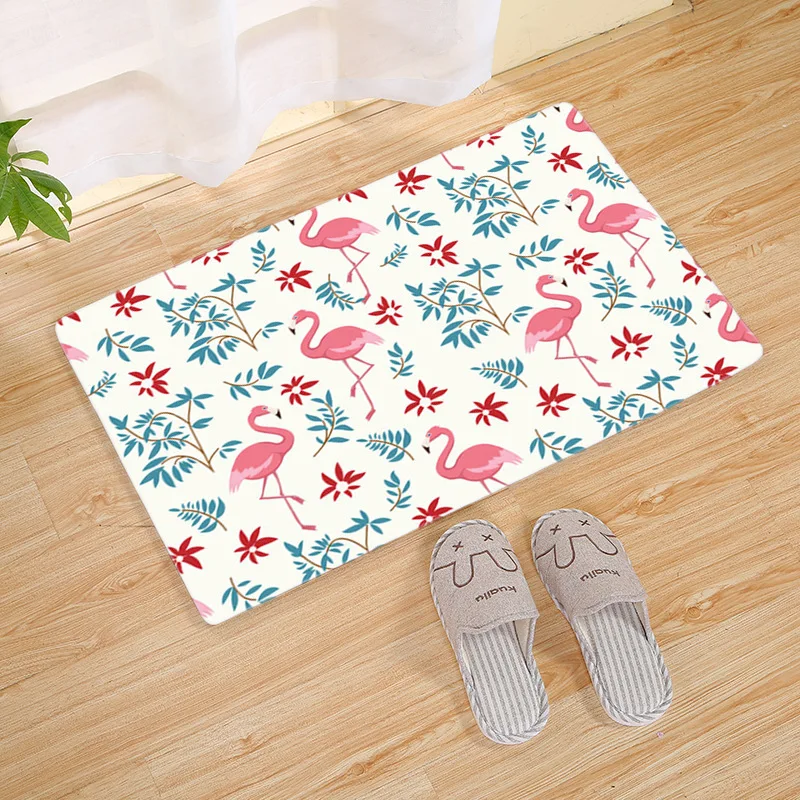 Pink Flamigo Printed Entrance Anti-Slip Doormat Carpet Bedroom Rug Kitchen Bathroom Decorative Stair Mat Home felpudo deurmat Pink Flamigo Printed Entrance Anti-Slip Doormat Carpet Bedroom Rug Kitchen Bathroom Decorative Stair Mat Home felpudo deurmat