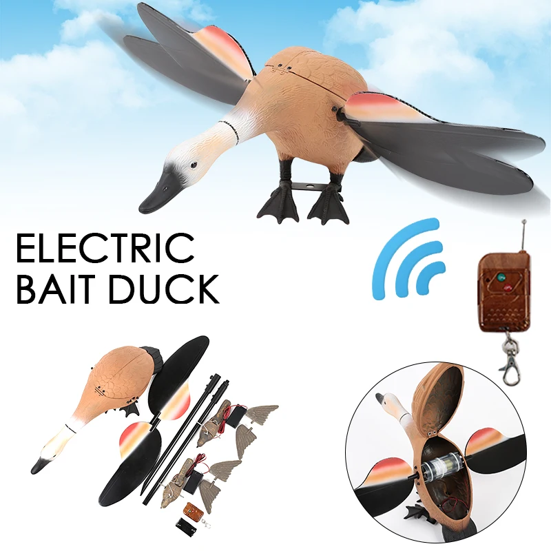 

Hunting Duck Decoy Scarecrow Outdoors Garden Yard Motor-Driven PE Duck Decoy Realistic Creative Hunting Decoying