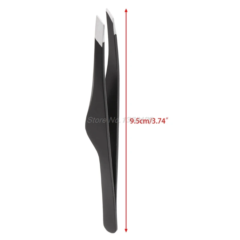 Professional Stainless Steel Slant Tip Hair Removal Eyebrow Tweezers Precision Tweezers