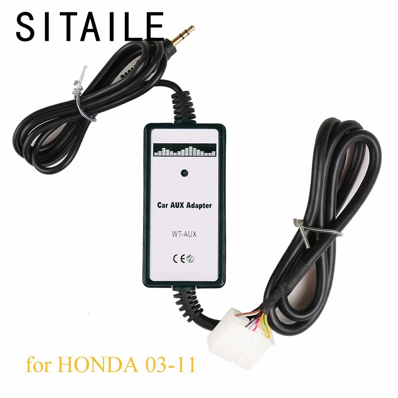 

SITAILE Car 3.5mm Aux Adapter MP3 Music Player Radio Interface for Honda Accord Civic Odyssey Fit Quality Car Kit Car-Styling