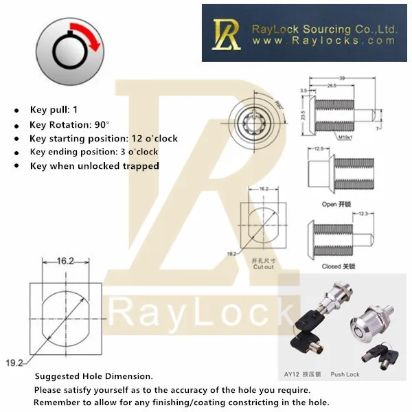 Raylock упаковка из 10 мебель тип блокировки трубчатый ключ ящика двери замок с той же ключи