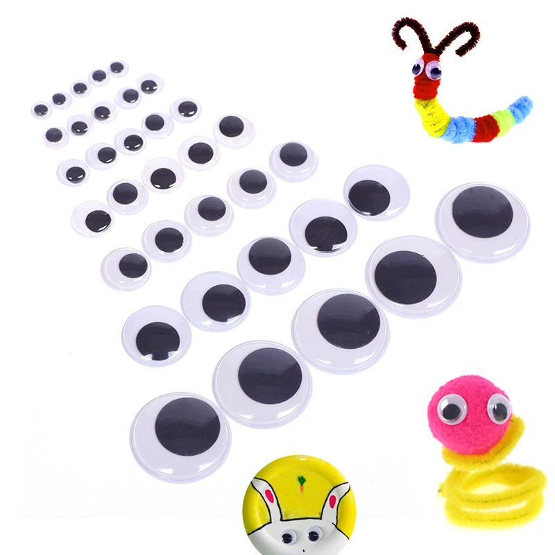 620Pcs Mixed 6 20mm Googly Eyes DIY Craft Supplies Self adhesive Wiggly