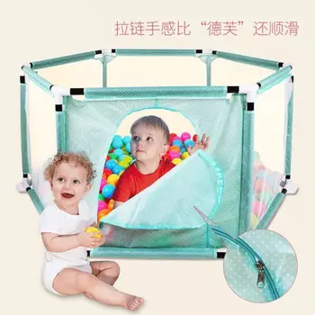 

Baby Playpen fabric+metal baby fence baby crawling playpen toddler playfence foldable soft Game fence piscine a balle ball pool