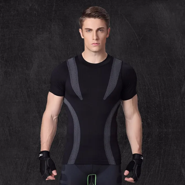 Muscle Man Compression Tight Gym Sport T Shirt Running Training Body