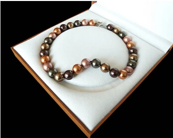 

latest popular AAA+ 14mm luxury fashion mix color south sea shell pearl necklaceLovely Women's Wedding Jewelry Pretty!