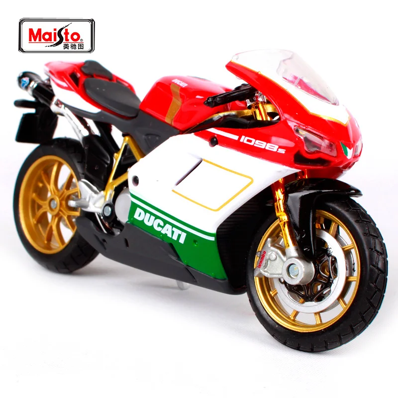 1:18 Die Cast Blanc Maisto 7024-2007 Ducati 1098S Tricolore Vert Rouge 