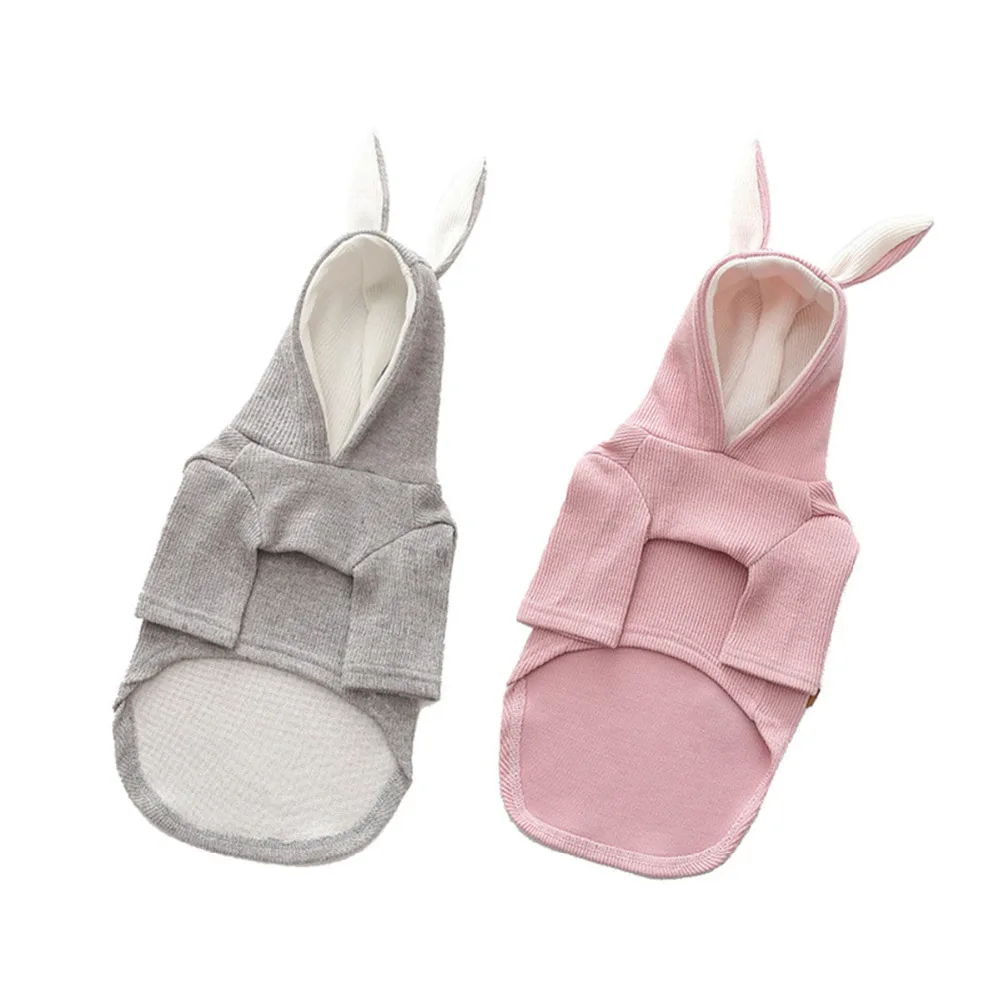 

Winter Pet Dog Clothes Sweater For Small Dogs Cute Rabbit Ear Hooded Pets Coat Jacket Costume Puppy Hoodie Clothing Apparel