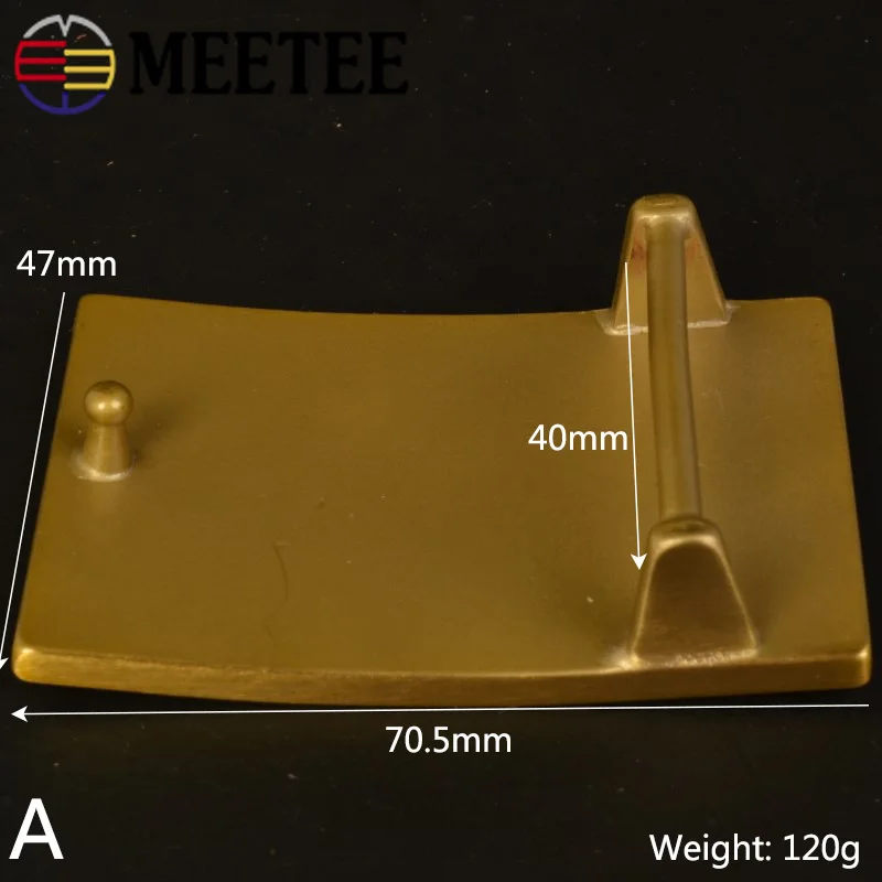 Meetee, 1 шт./2 шт., 40 мм, чистая медь, мужской ремень, пряжка для досуга, сглаживающие пряжки, голова, сделай сам, кожаный ремень, декоративные аксессуары YK031