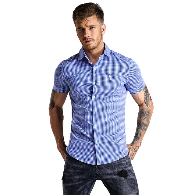 Smart Casual Business Mens Shirts Fashion Stylish Summer Casual Shirt