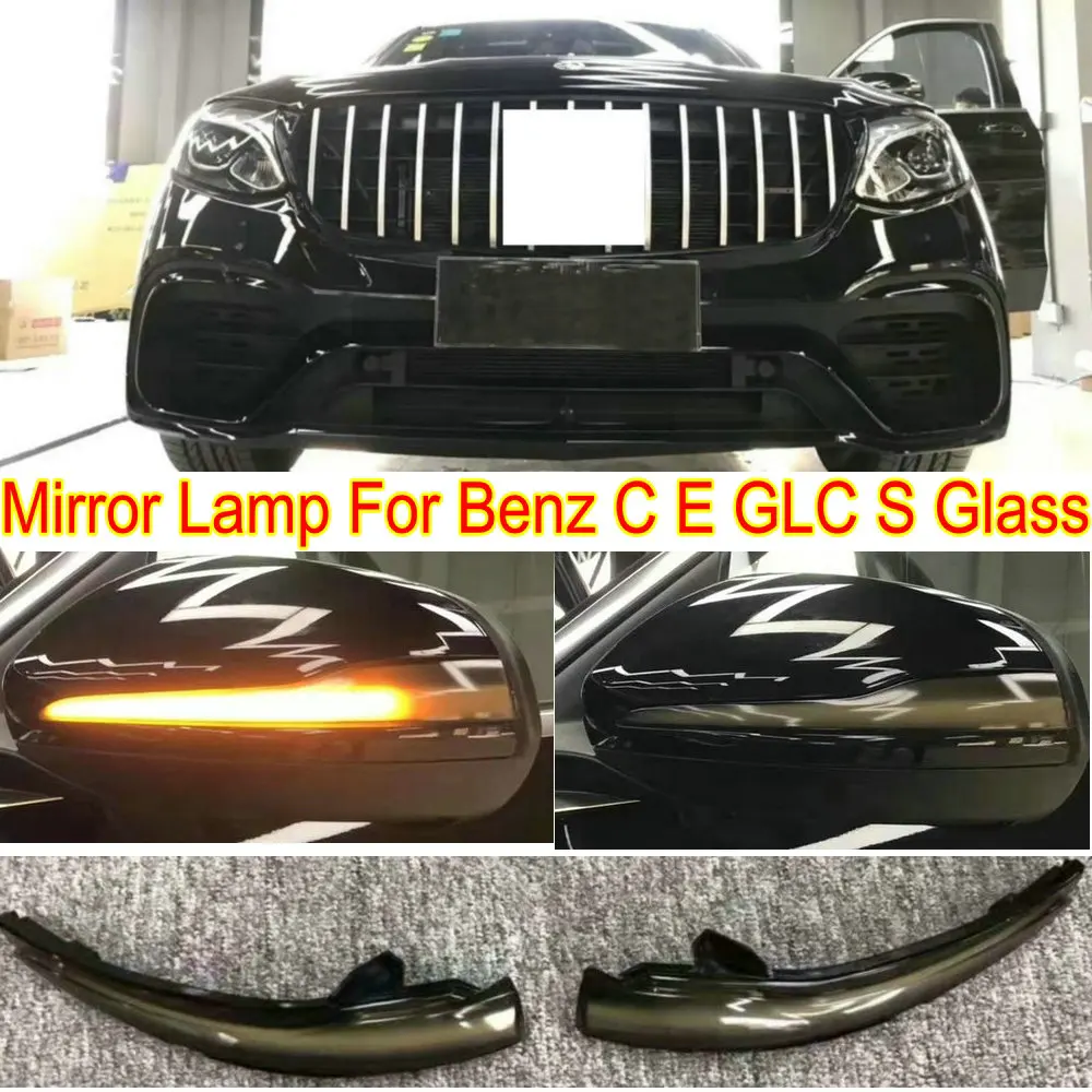 

Universal Auto car LED Turn Lamp DRL water light mirror cover lamp for 2016-2018 Mercedes-Benz C E GLC S Class bodykit bumper