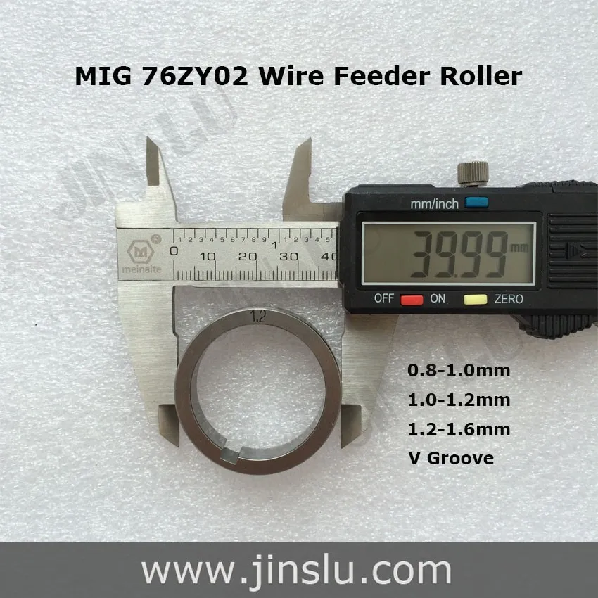 76ZY02 Wire Feeder Roller 0.8 1.0mm V Groove 2pcs for Wire Feeder Motor