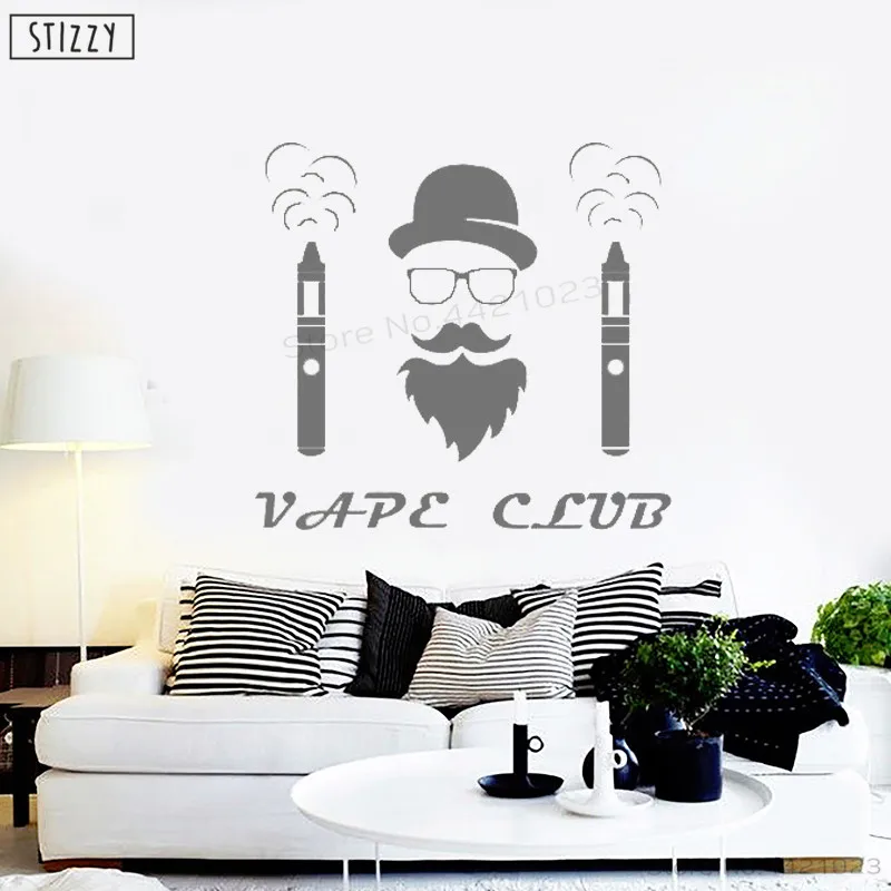 Настенная Наклейка stizzy Vapeshop виниловые наклейки на стену съемные окна Интерьер Vape
