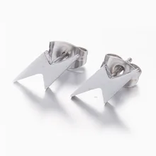 New Fashion Geometric Punk Stainless Steel Earring Lightning Stud Earring For Women Men Gift Jewelry Earring