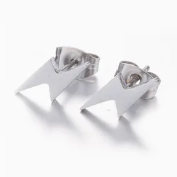 New Fashion Geometric Punk Stainless Steel Earring Lightning Stud Earring For Women Men Gift Jewelry Earring