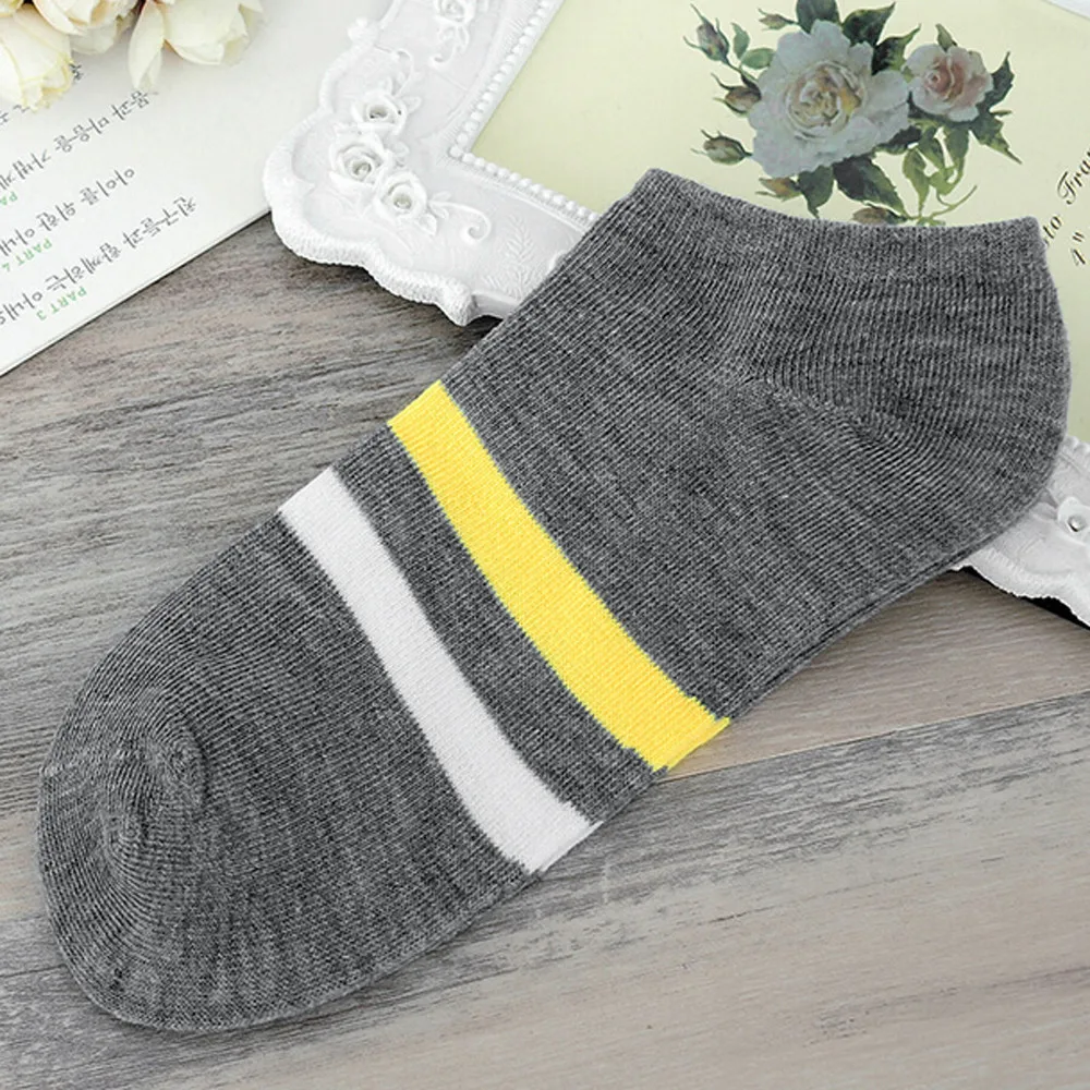

1Pair Unisex men socks Comfortable Stripe Cotton Sock Slippers Short Ankle Socks calcetines hombre compression socks