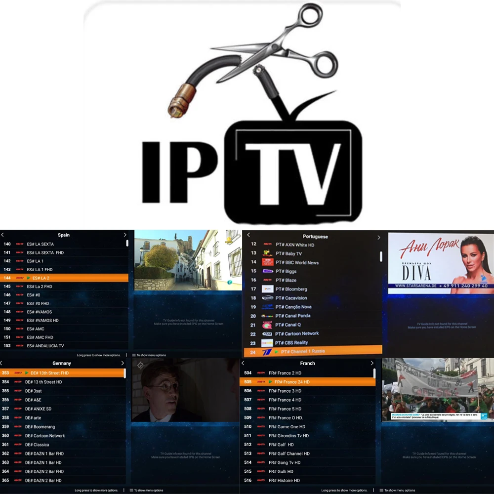 IP tv M3U подписка Ip tv Испания Португалия Французский Немецкий Италия Польша Mediaset Премиум для Android Box Enigma2 m3u Smart tv PC