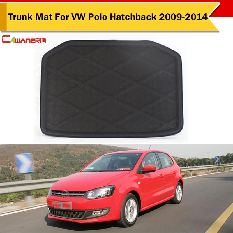 Cawanerl Car Tray Liner Boot Carpet Protector Trunk Floor Mat For VW