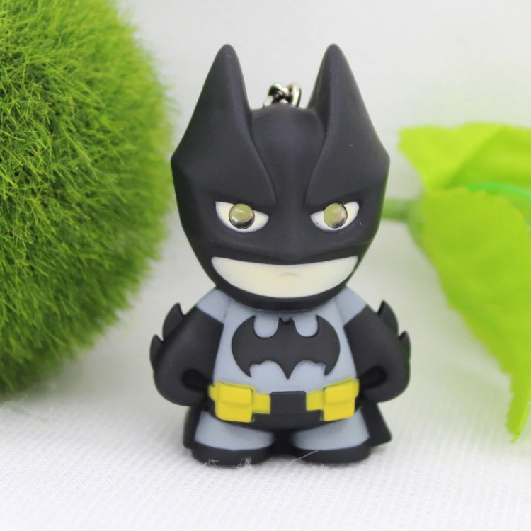 1pcs Newest Bat Man font b Toys b font Movie Anime Avengers Batman LED Keychains Light