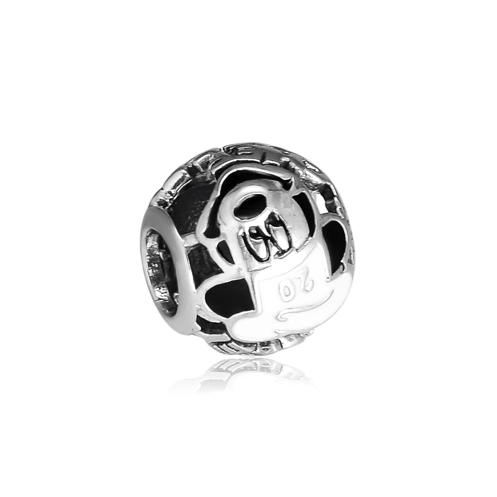 Подходит Pandora Подвески Браслеты бусины в виде Микки-Мауса 925 пробы Серебряные ювелирные изделия