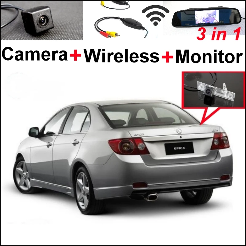 

3in1Special WiFi Camera + Wireless Receiver + Mirror Monitor Easy DIY Parking System For Holden Barania Captiva Epica Matiz Viva