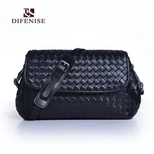 Difenise Cuero Genuino Primera Capa de piel de Oveja A Mano Silla de Montar bolsas de hombro Para Las Mujeres Bolsas de Tejer Artesanías Bolsas de Dama de Alta calidad
