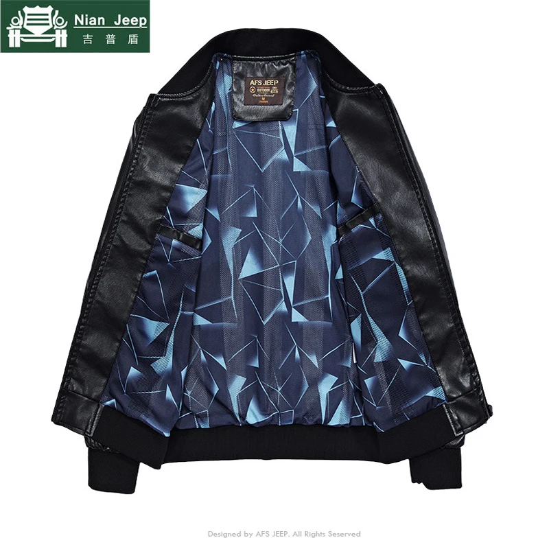 NIANJEEP бренд Slim Fit Куртки из искусственной кожи мужские большие размеры 4XL Весенняя модная одежда пальто мужские chaqueta cuero hombre