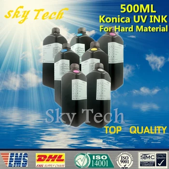 

LED UV INK 500ML*7 ,UV ink For Konica printhead UV printer .for metal PVC KT Board PMMA etc hard materials ,K C M Y LC LM White